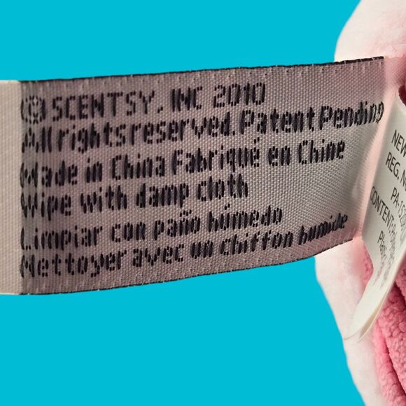 2010 Scentsy Buddy Pink Penny The Pig Empty Pouch Ribbed Corduroy Stuffed Plush - Picture 14 of 15